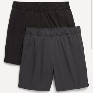 Old Navy Men’s Essential Workout Shorts 2-
Pack 7-inch inseam Black/Heather Gray